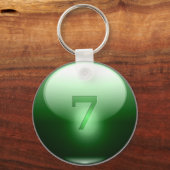 Porte-clés Vert Lucky 7 (Recto)
