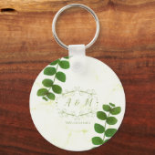 Porte-clés Vert Mariage Chic  (Recto)