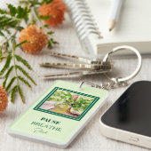 Porte-clés vert menthe « Keep It Fresh » (Devant droit)