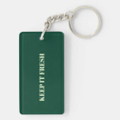 Porte-clés vert menthe « Keep It Fresh » (Dos)