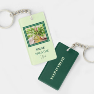 Porte-clés vert menthe « Keep It Fresh »