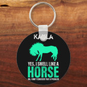 Porte-clés Vert Oui Je Sens Comme Un Cheval Personnalisé (Recto)
