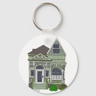 Porte-clés Vert "peint victorien de Madame" -