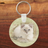 Porte-clés Vert porte - clé Ragdoll (Recto)