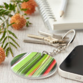 Porte-clés Vert vertical Abstrait 422 (Devant Droit)