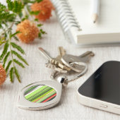 Porte-clés Vert vertical Abstrait 422 (Côté )
