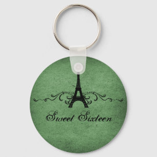 Porte-clés Vert Vintage Français Plourish Sweet 16 Porte - cl