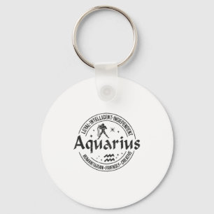 Porte-clés Vertus Aquarius Style Vintage Design Zodiac, Aqua