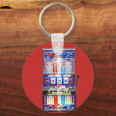 Porte-clés Veste de machine à sous rouge Lucky (Recto)