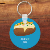 Porte-clés Veste Spud - Baking Potatet votre texte (Recto)