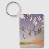 Porte-clés Vestige d'Ibis survolant les zones humides, les oi (Recto)