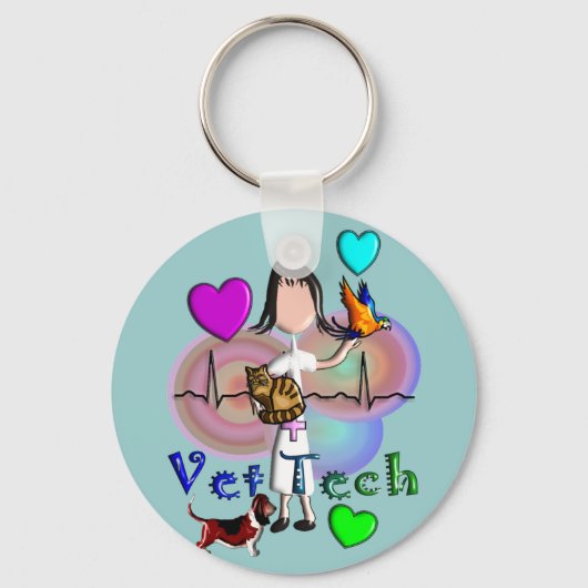 Porte-clés Vet Tech Cadeaux Unique Style Embossed Graphics (Recto)