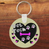 Porte-clés Vet Tech COEURS NOIR ET BLANC (Recto)