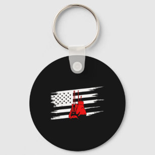 Porte-clés Vêtements de boîte à drapeau américain - Boxe