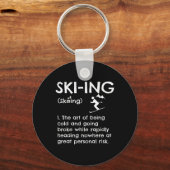 Porte-clés Vêtements de définition de ski drôle idée cadeau d (Recto)