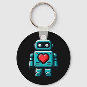 Porte-clés Vêtements de la Saint-Valentin I Love Robots