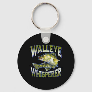 Porte-clés Vêtements de pêche graphiques Walleye Whisperer Ca