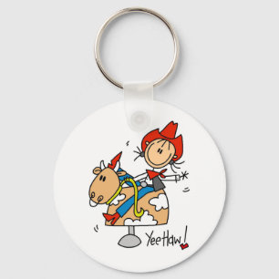 Porte-clés Vêtements et Cadeaux Cowgirl Stick Figure Yee Haw
