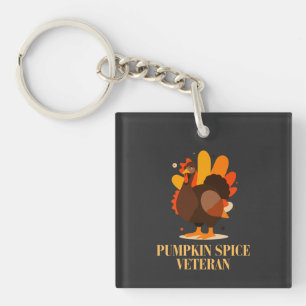 Porte-clés Vétéran de la saveur de citrouille de Thanksgiving