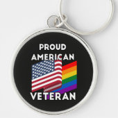 Porte-clés Vétérans LGBT - Drapeau Américain (Devant)