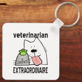 Porte-clés Vétérinaire Extraordinaire (Verso)