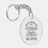 Porte-clés Vétérinaire retraité vétérinaire Happier (Devant gauche)