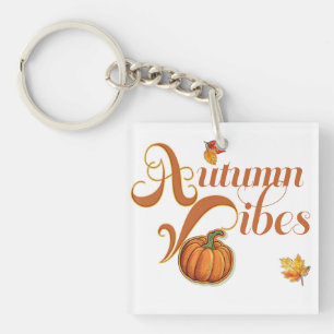 Porte-clés Vibes d'automne douces Thanksgiving tendance