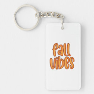 Porte-clés 🍂 Vibes d'automne - Graphique de texte orange