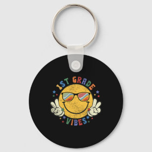 Porte-clés Vibes De 1ère Année Joyeux Cadeau Visage Sourire R