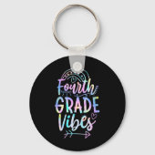 Porte-clés Vibes De 4E Année Retour À L'École Teacheurs De Te (Verso)