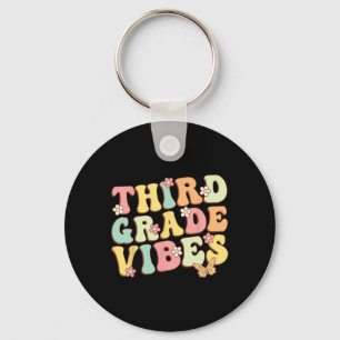 Porte-clés Vibes de classe Bonjour Équipe 3e année Enseignant