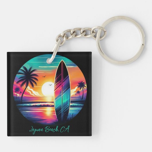 Porte-clés Vibes de fond de soleil (Dos)