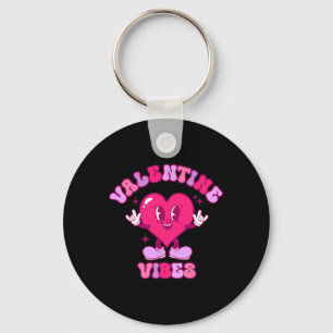 Porte-clés Vibes de la Saint-Valentin T-shirt groovy pour Gi