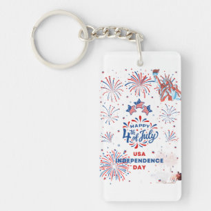 Porte-clés Vibes de liberté dans le feu d'artifice Couleurs p