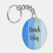 Porte-clés Vibes De Plage, Bleues (Devant gauche)