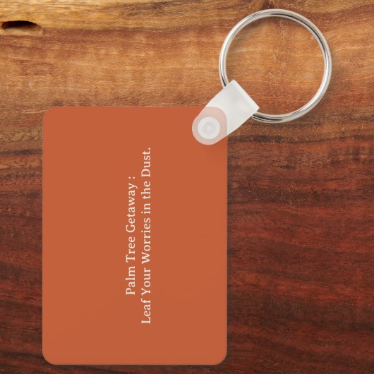Porte-clés Vibes de plage Tropical Palm Tree Summer Sun Retro (Verso)