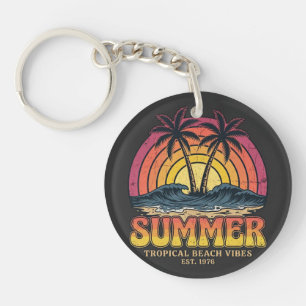 Porte-clés Vibes de plage tropicale - vacances de vacances d'