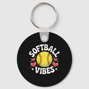 Porte-clés Vibes de softball Équipe de softball de lancer rap