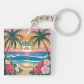 Porte-clés Vibes d'été Carnet tropical (Dos)