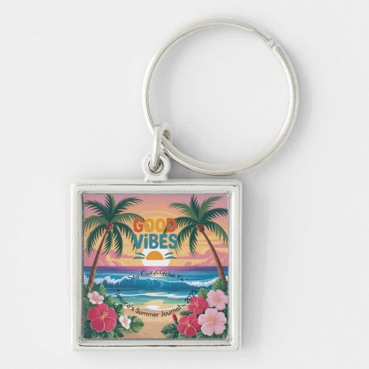 Porte-clés Vibes d'été Carnet tropical (Devant)