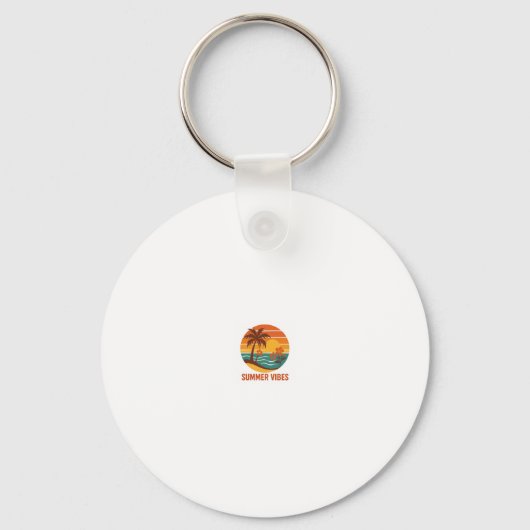 Porte-clés Vibes d'été - Conception lumineuse, tropicale et a (Recto)