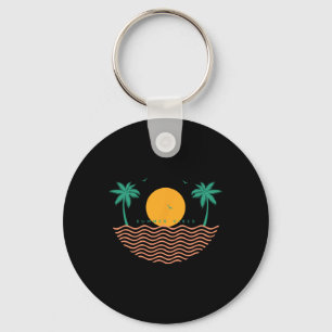 Porte-clés Vibes d'été Coucher de soleil Vague Plage Mer Sole