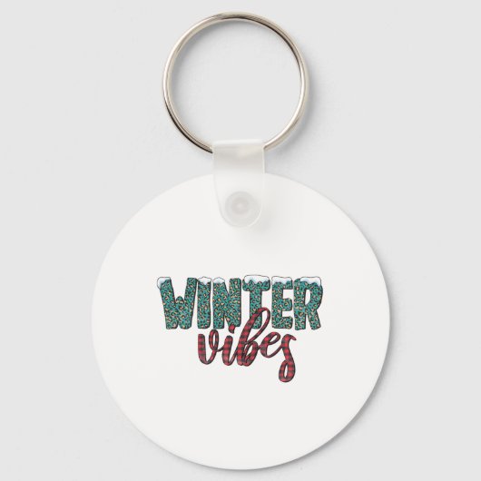 Porte-clés Vibes d'hiver de Noël (Recto)
