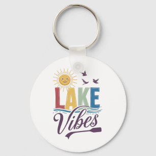 Porte-clés Vibes du lac Aventure dans la nature Montagnes Ran