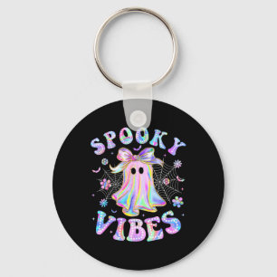 Porte-clés Vibes éffrayantes Ghost Retro Halloween Boo Boo Cr