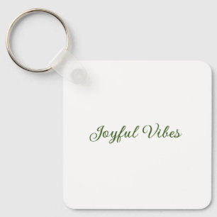 Porte-clés Vibes joyeuses nom de famille vert Noël vacances