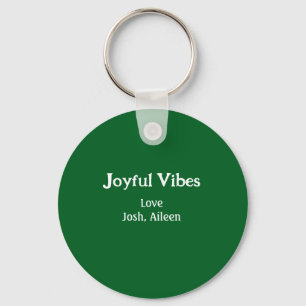 Porte-clés Vibes joyeuses vertes fêtes de Noël amour famille