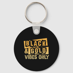 Porte-clés Vibes Noir Et Or Uniquement Graphique Inspirationn