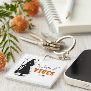 Porte-clés "Vibes perdues seulement" - Sorcière noire Hallowe