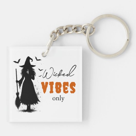 Porte-clés "Vibes perdues seulement" - Sorcière noire Hallowe (Dos)